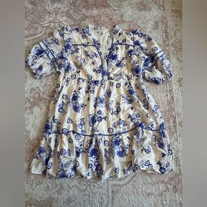 NWT She + Sky Blue Floral Cottage Core style mini dress